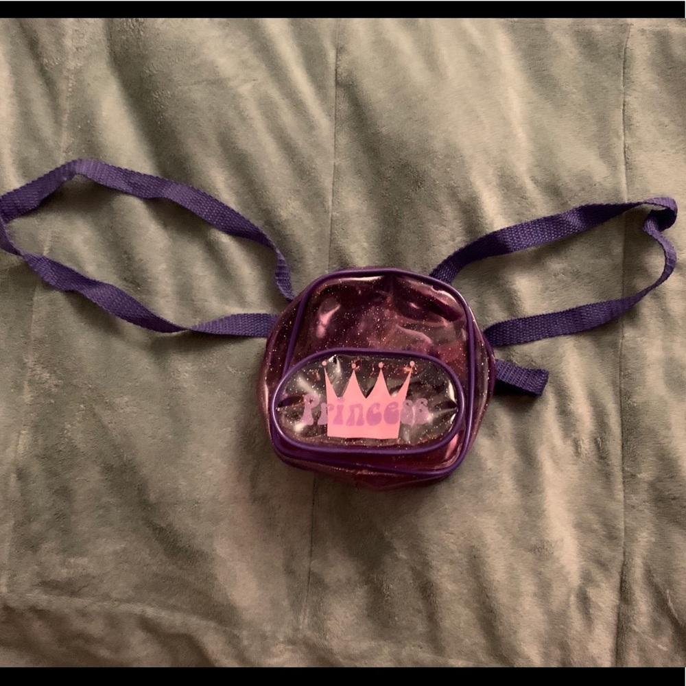 Vintage/Retro Mini Backpack, Purple, 2 Pockets